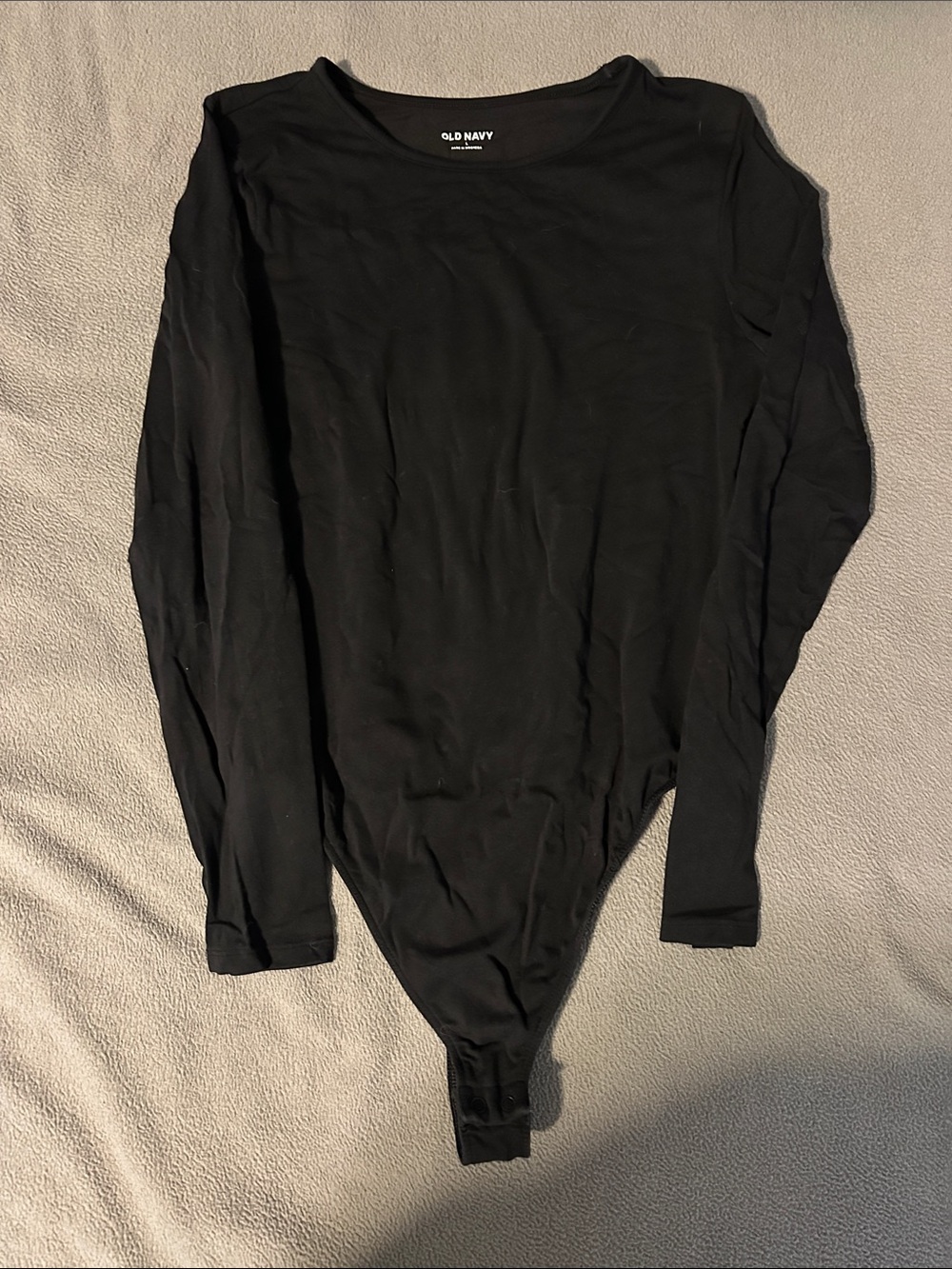 Old Navy Black Long Sleeve Women's Bodysuit Top